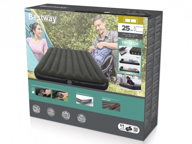 Dvojna napihljiva vzmetnica Queen z vgrajeno črpalko Bestway