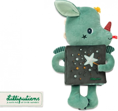 plišasta knjižica in ljubkovalnik zmaj Joe 3 m+ od Lilliputiens