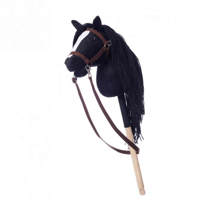 HOPPIHORSE konj na palici hobi konj velikost A4 črn