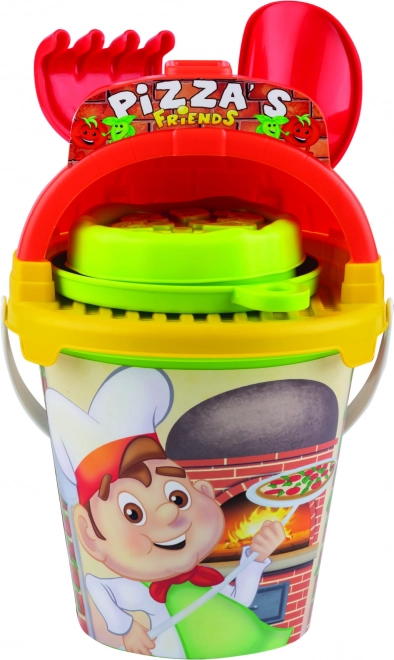 Androni set za pesek Pizza Friend, 7-delni