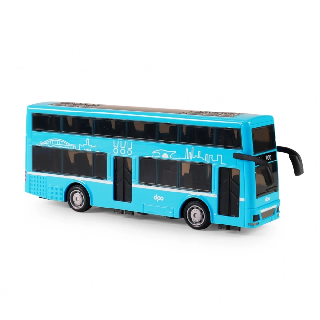 Dvopodlažni avtobus igrača modra 20 cm