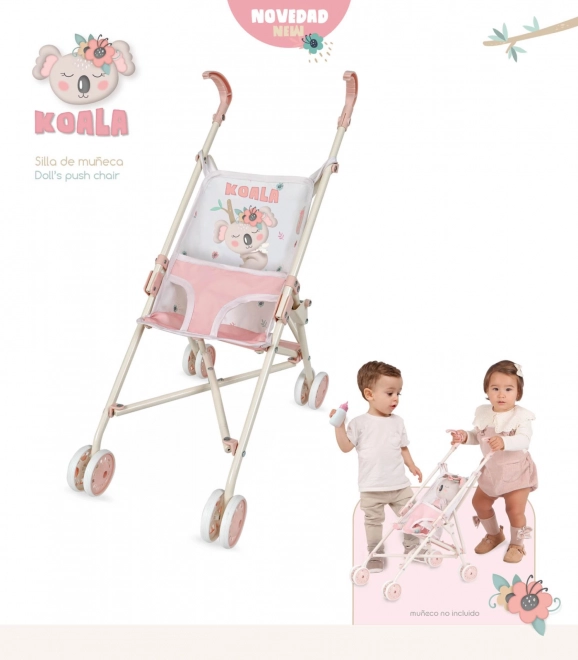 DeCuevas 90079 Zložljiv voziček za punčke zložljiv KOALA 2024 - 56 cm