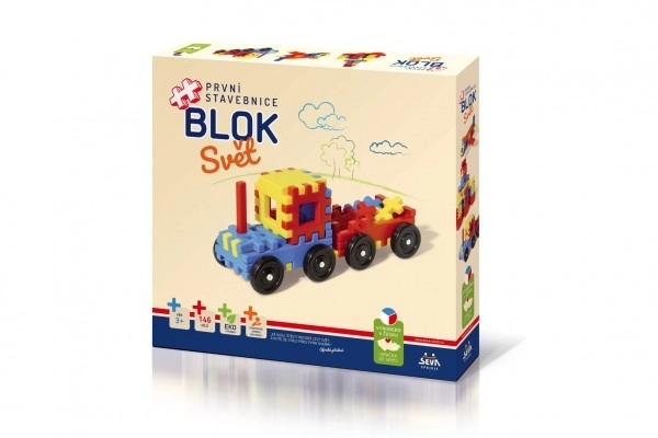 Stavebnica BLOK Svet plast 146 kosov v škatli 36x34x7cm