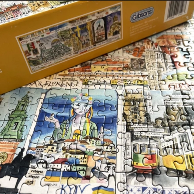 Gibsons Puzzle Evropske znamenitosti 1000 kosov