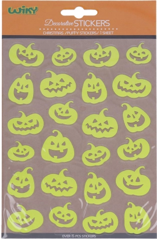 Svetleče nalepke v temi Buče Halloween 25 × 14,4 cm