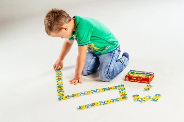 Domino Moje prva živalca les družabne igra 28 kosov v škatli 17x9x3,5cm MPZ