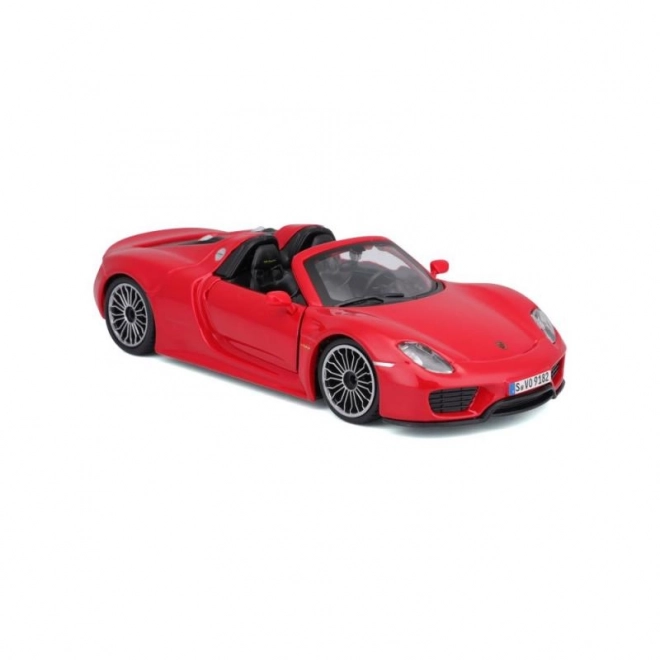 Bburago Porsche 918 Spyder rdeči model 1:24