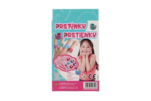 Komplet prstanov ustvarjalni set plastika v škatli 12x21x3,5cm 12 kosov v škatli