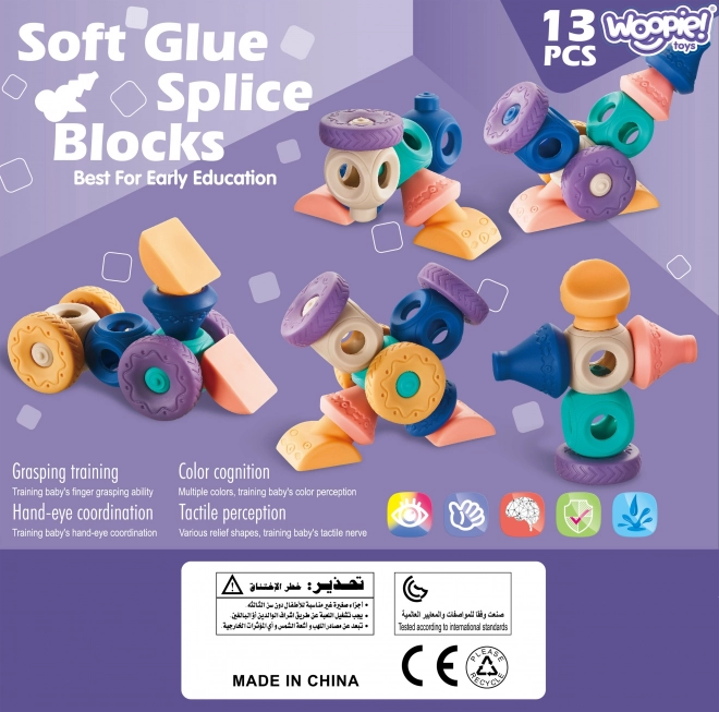 Woopie otroške senzorične kocke konstrukcijski sestavljanka 13 delov