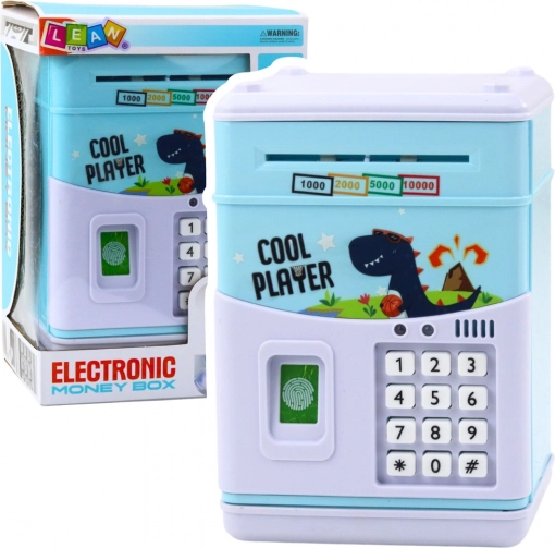 Elektronski sef za otroke moder z dinozavrom