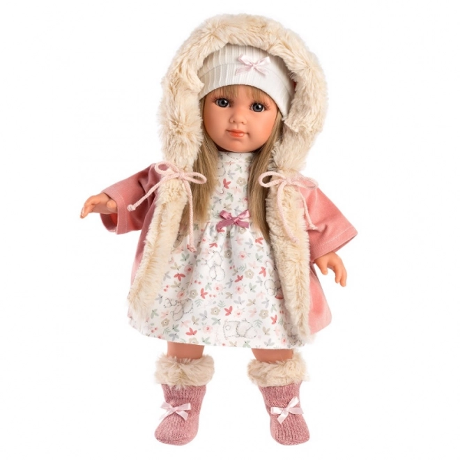 Llorens 53541 ELENA - realistična punčka z mehkim tekstilnim telesom - 35 cm