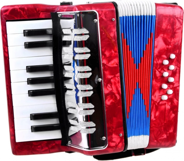 Otroški glasbeni harmonika Harmonia – Rdeča