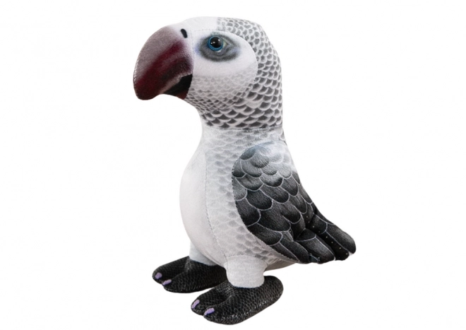Plišasti sivi papagaj 20 cm