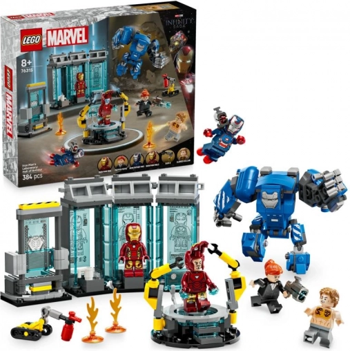 lego marvel ironmanov laboratorij: oklepna soba 76315
