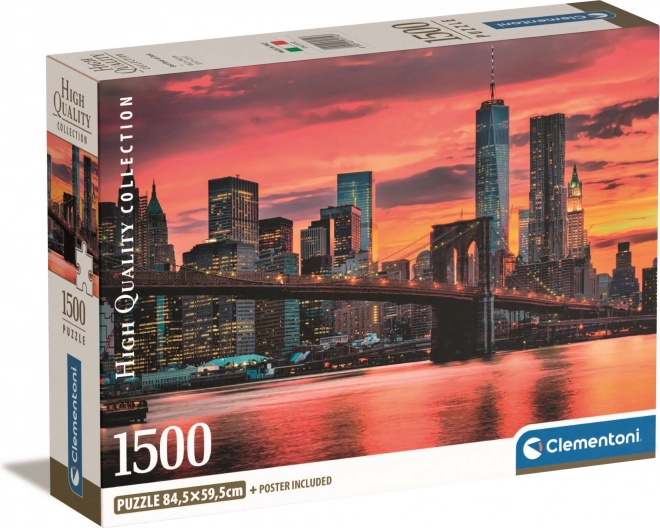 Sestavljanka 1500 delov Compact East River ob mraku