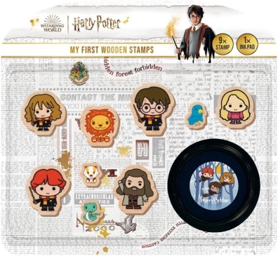 Moji prvi žigi HARRY POTTER leseni set 9+1 s blazinico