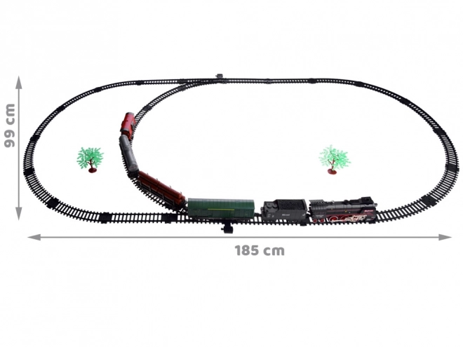 Električni vlak 185x99cm dim izhlapeva zvočni učinek RC0622