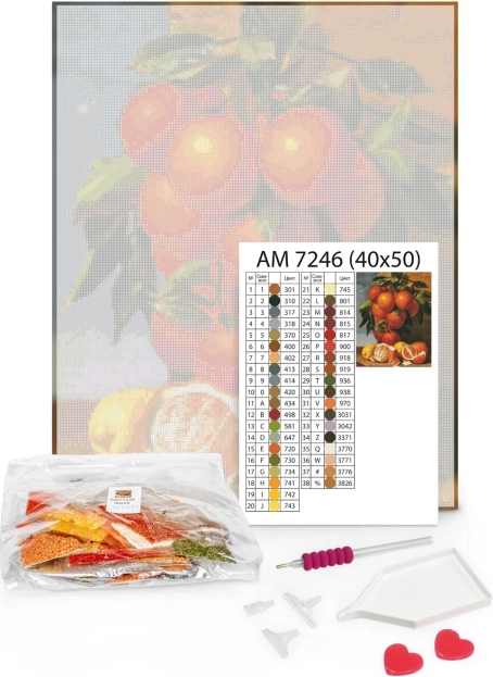 Diamantni mozaik Valovi 40×50 – platno, kamenčki, 3v1 aplikator in lepila
