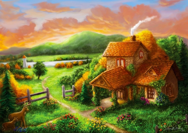 ENJOY puzzle hišica ob mraku – 1000 koščkov
