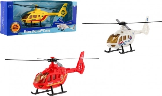 Gasilrski, policijski in reševalni helikopter – kovinski in plastični model 18 cm