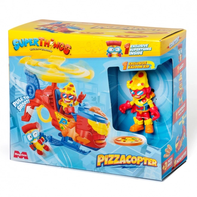SuperThings Pizzacopter z izstreljevalnikom diskov