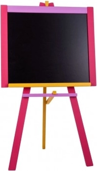 Stoječa tabla iz bukovega lesa 100 × 56 cm – Rožnata