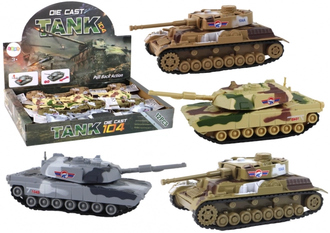 Aluminijasti tank s trenjskim pogonom različne barve
