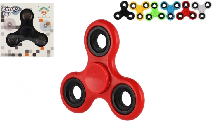 fidget spinner kovinsko-plastičen 7 cm, mešanica barv