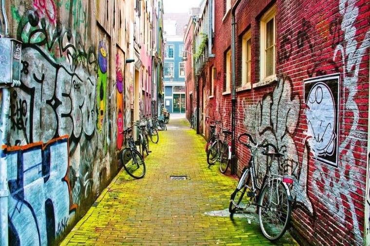 Ravensburger sestavljanka Street Art v Amsterdamu 3000 kosov