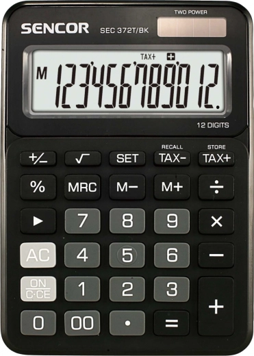 Namizni kalkulator SEC z 12-mestnim LCD zaslonom