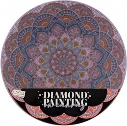 Diamantno slikanje Mandala Vijolična cvet premer 30 cm