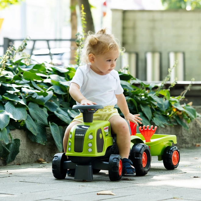 Falk otroški traktor Claas 470 Arion zelen z prikolico in kompletom za pesek
