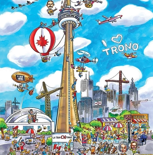 Sestavljanka DoodleTown: Toronto 1000 koščkov