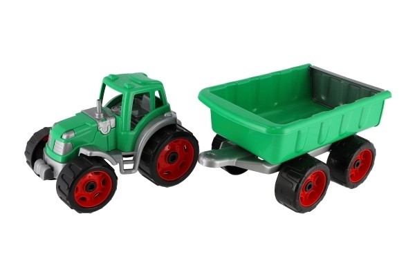 Traktor s prikolico plast 53cm brez pogona v mreži
