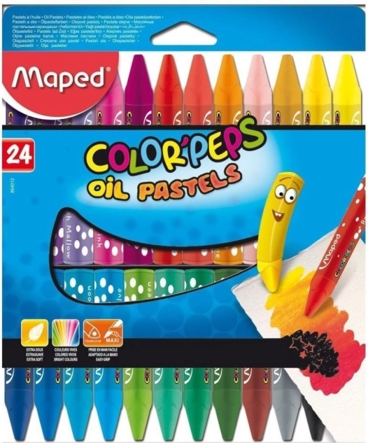 Trikotni oljni pasteli MAPED Color'Peps 24 kos