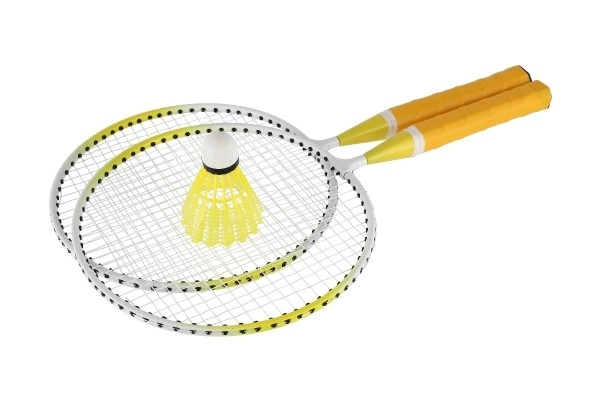 Otroški badminton komplet kovina/plastika z dvema loparjema in košarico