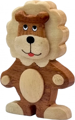 Lesena magnetna leva – ročno izdelana dekoracija 2Kids Toys