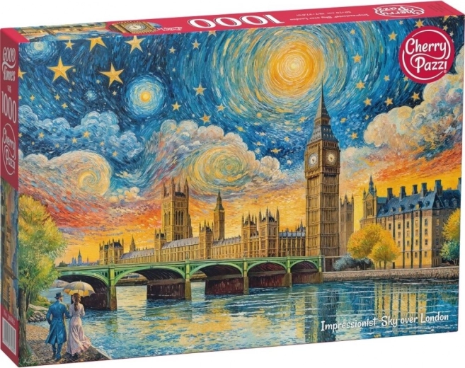 Cherry Pazzi sestavljanka impresionistično nebo nad Londonom 1000 koščkov