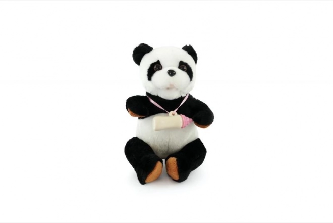 Interaktivna panda s stekleničko