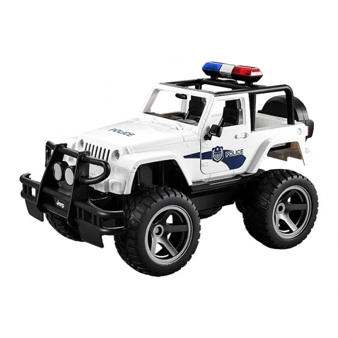 Daljinsko vodeno avto 1:12 Double Eagle (belo) Jeep (Policija) E550-003