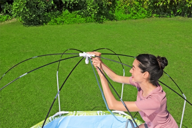 BESTWAY okvirni bazen s senčnim nadstreškom SPLASH-IN-SHADE 244 × 51 cm