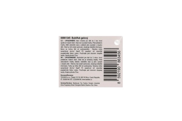 Mini mehurček 5 ml gel bela poročna 10,5 cm