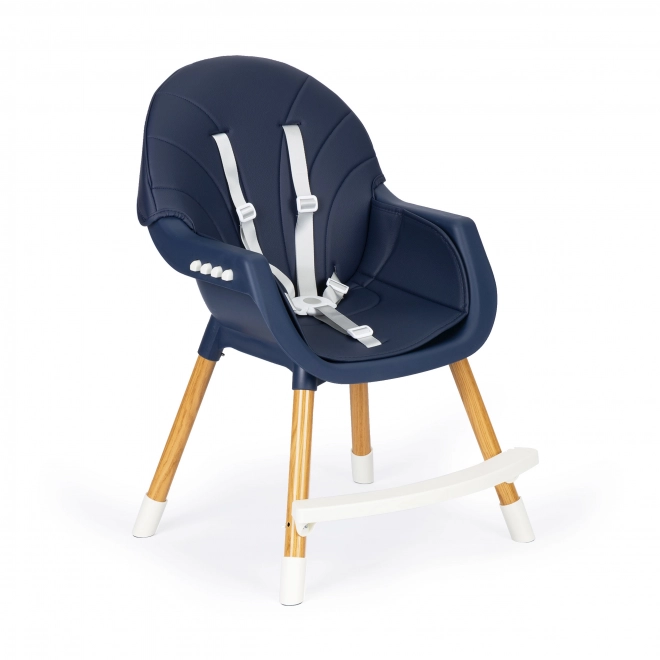 Ekotoys jedilna stolica 2v1 modra