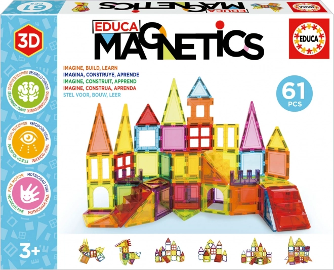 EDUCA Magnetna konstrukcijska igrača Magnetics 61 delov