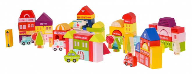 Leseno Mesto – Konstrukcijski set za otroke od 3 let