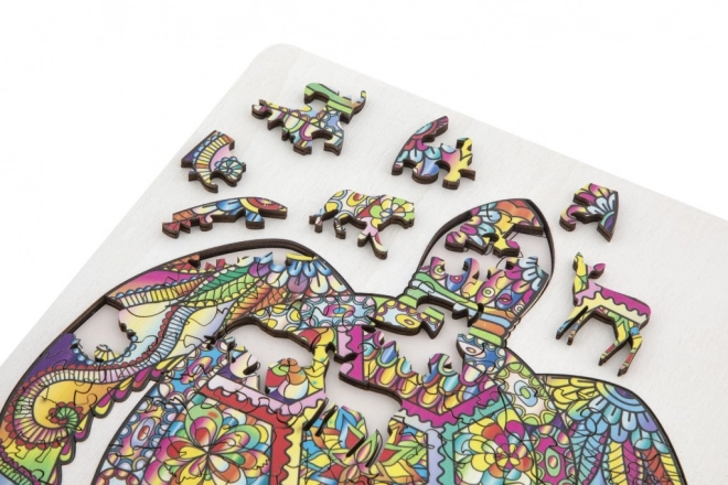 MOXY Obrysov puzzle želva 130 delov
