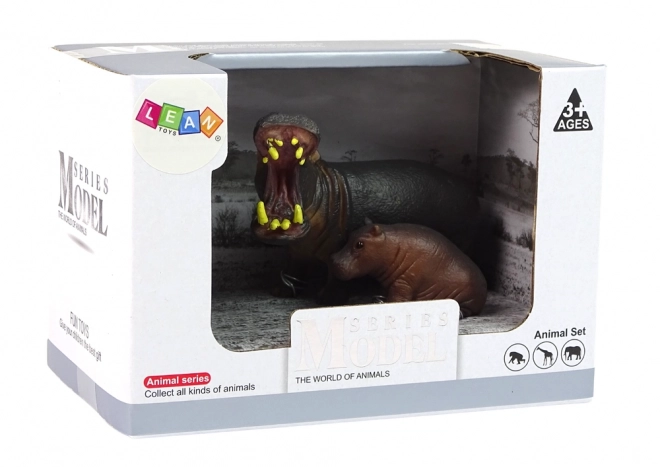 Set 2 figura Nilski konj z mladiči živali sveta