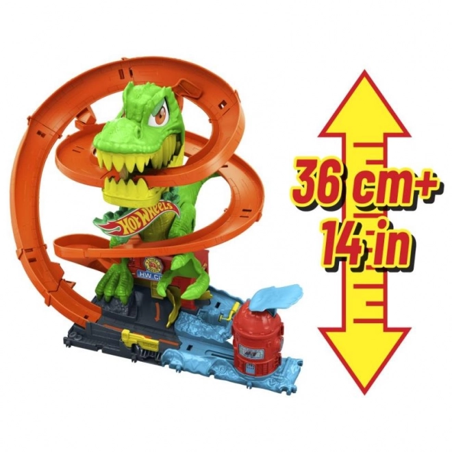 T-rex napada gasilsko postajo iz Hot Wheels mesta