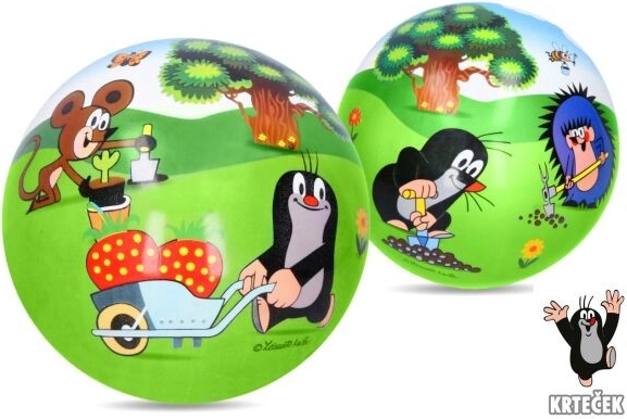 Napihljiva gumijasta žoga Krtek 23 cm v mreži