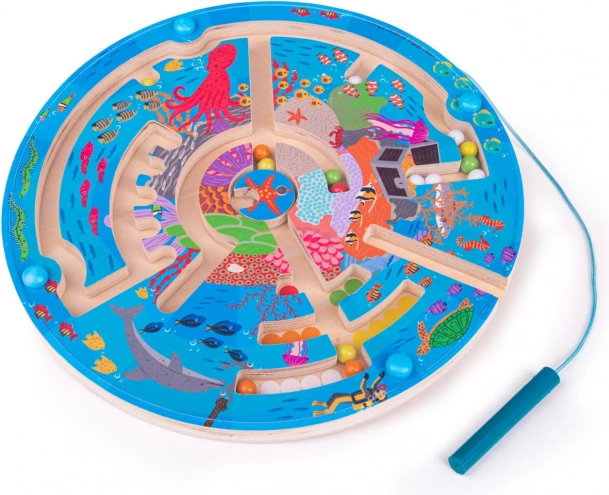 Magnetični labirint Podvodni svet BIGJIGS TOYS